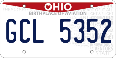 OH license plate GCL5352