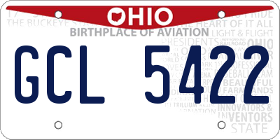 OH license plate GCL5422