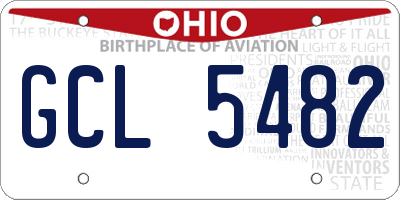 OH license plate GCL5482