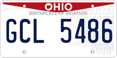 OH license plate GCL5486