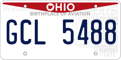 OH license plate GCL5488