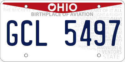 OH license plate GCL5497