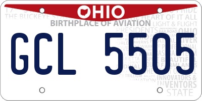 OH license plate GCL5505