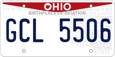 OH license plate GCL5506