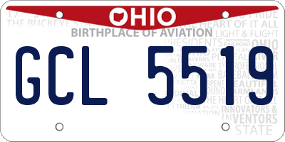 OH license plate GCL5519