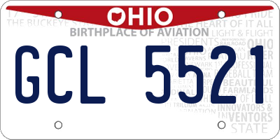 OH license plate GCL5521