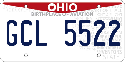 OH license plate GCL5522