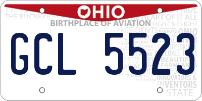 OH license plate GCL5523