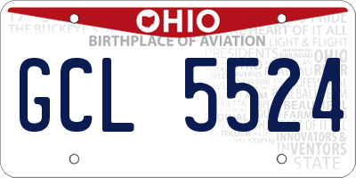 OH license plate GCL5524