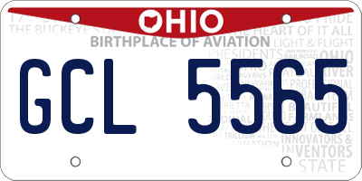 OH license plate GCL5565