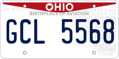 OH license plate GCL5568
