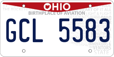 OH license plate GCL5583