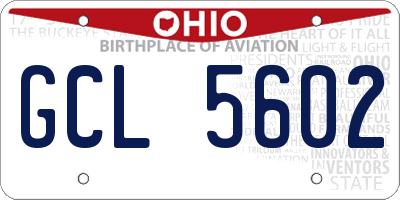 OH license plate GCL5602