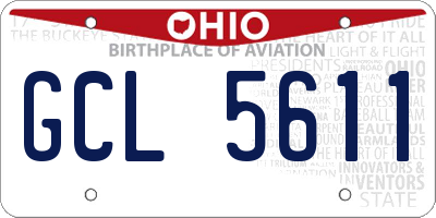 OH license plate GCL5611