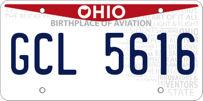 OH license plate GCL5616