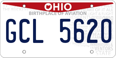 OH license plate GCL5620