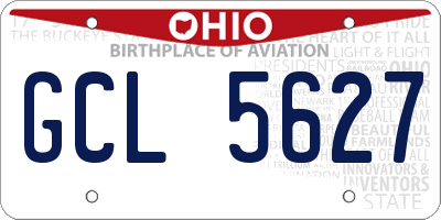 OH license plate GCL5627