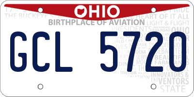 OH license plate GCL5720