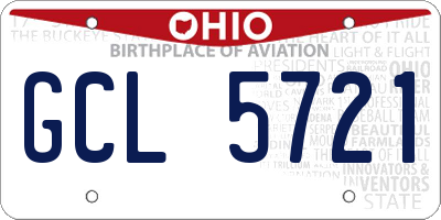OH license plate GCL5721
