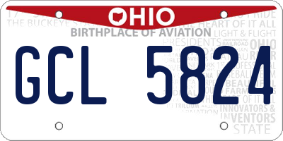 OH license plate GCL5824