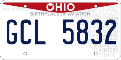 OH license plate GCL5832
