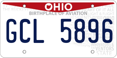 OH license plate GCL5896
