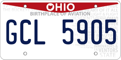 OH license plate GCL5905