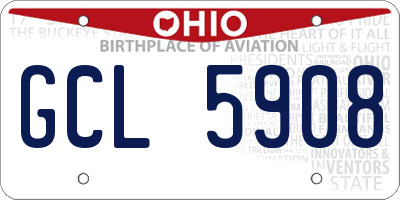 OH license plate GCL5908