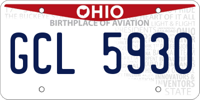 OH license plate GCL5930