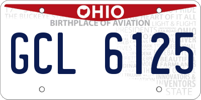 OH license plate GCL6125