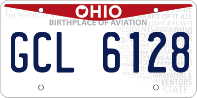 OH license plate GCL6128
