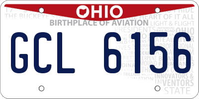 OH license plate GCL6156