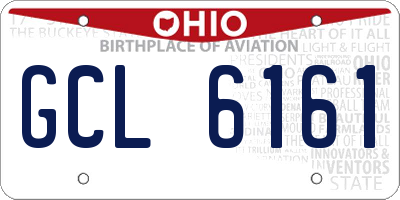 OH license plate GCL6161