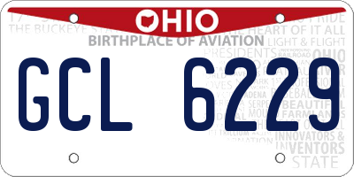 OH license plate GCL6229