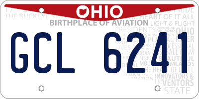 OH license plate GCL6241
