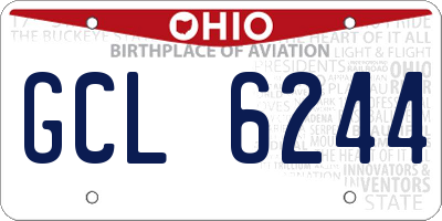 OH license plate GCL6244