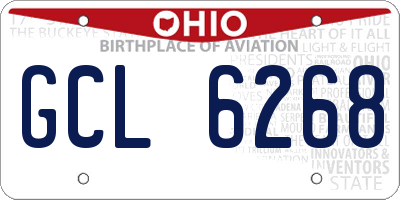 OH license plate GCL6268