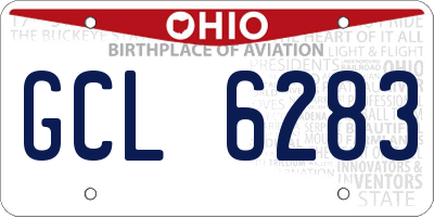 OH license plate GCL6283