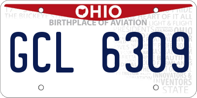 OH license plate GCL6309