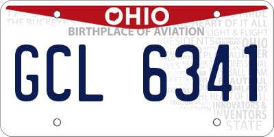 OH license plate GCL6341