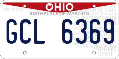 OH license plate GCL6369