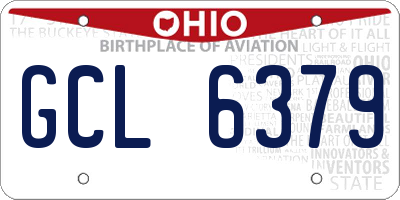 OH license plate GCL6379