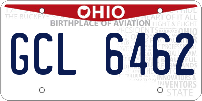 OH license plate GCL6462