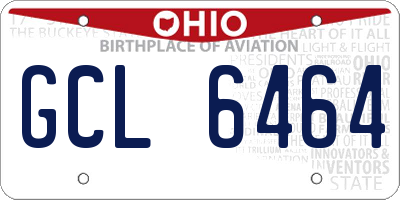 OH license plate GCL6464