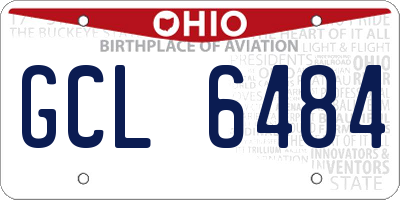 OH license plate GCL6484