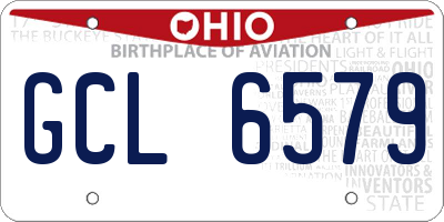 OH license plate GCL6579