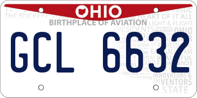 OH license plate GCL6632