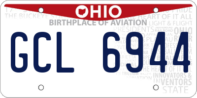OH license plate GCL6944