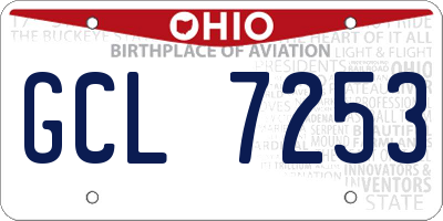 OH license plate GCL7253