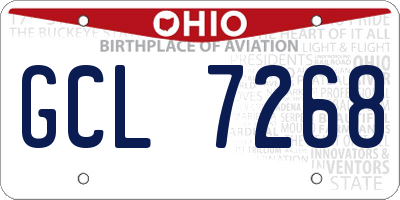 OH license plate GCL7268
